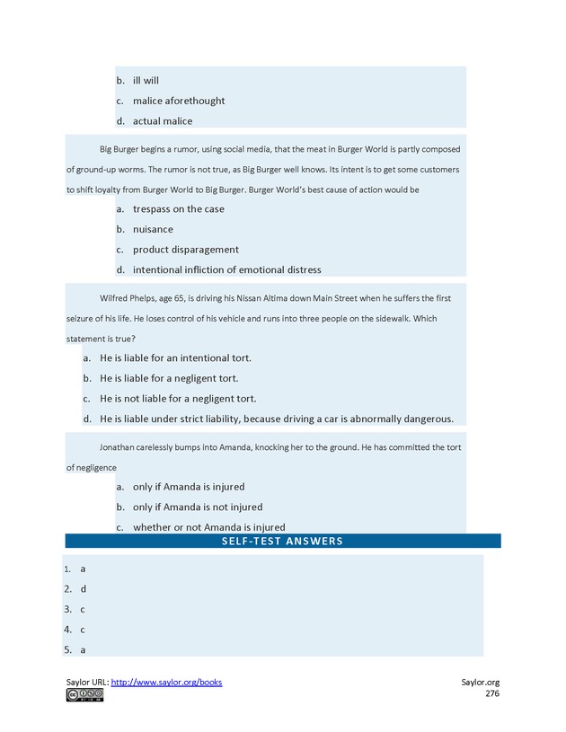 Business Law and the Legal Environment - Page 276